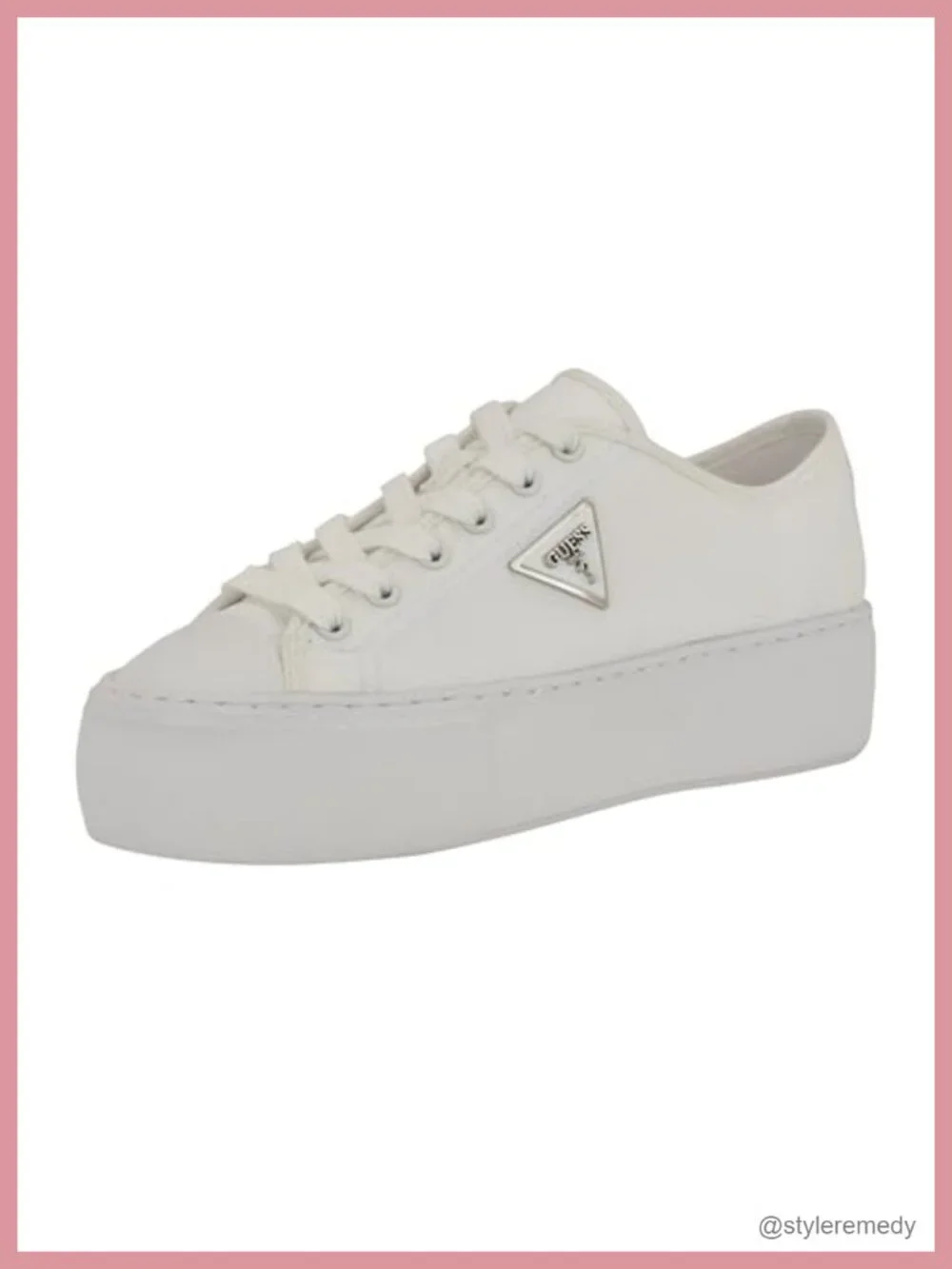Platform Sneakers with Signature Logo, Round Toe Lace-Up